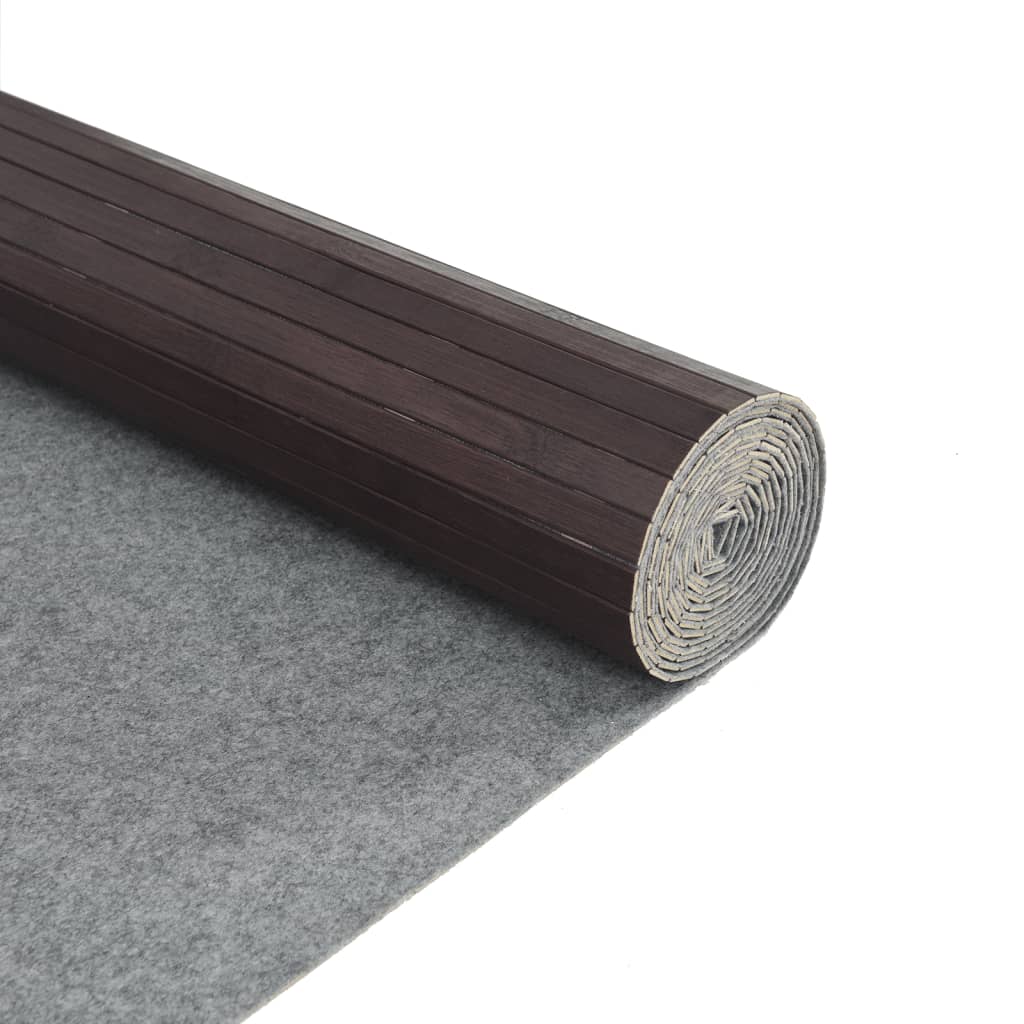 Tappeto Rettangolare Marrone Scuro 80x200 cm in BambÃ¹