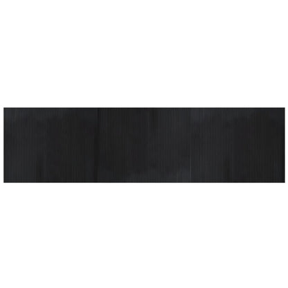 Tappeto Rettangolare Nero 80x300 cm in BambÃ¹