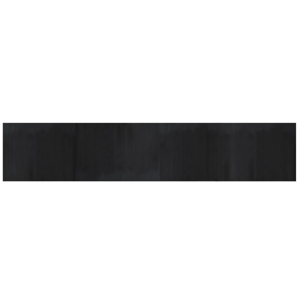 Tappeto Rettangolare Nero 80x400 cm in BambÃ¹
