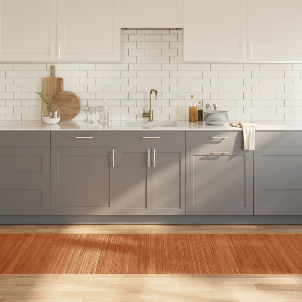 Tappeto Rettangolare Marrone 80x400 cm in BambÃ¹