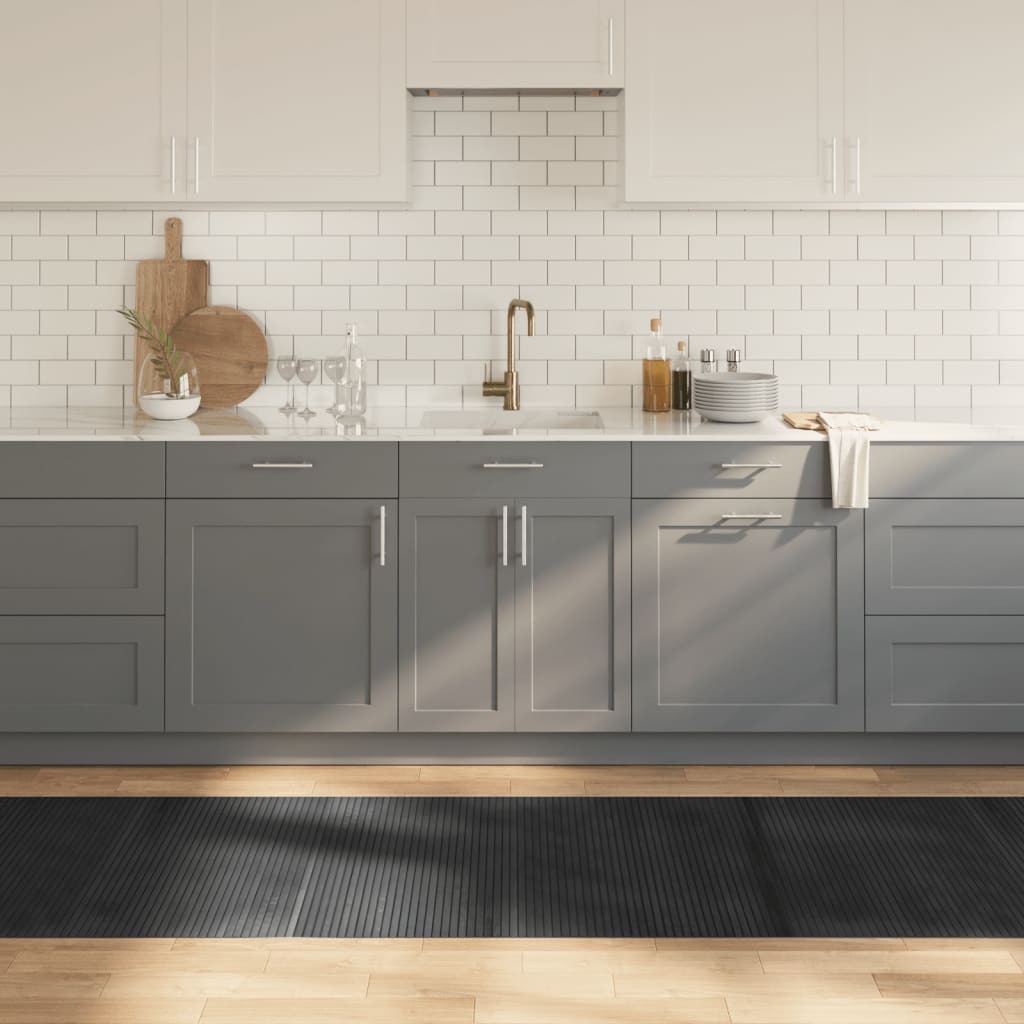 Tappeto Rettangolare Grigio 80x400 cm in BambÃ¹