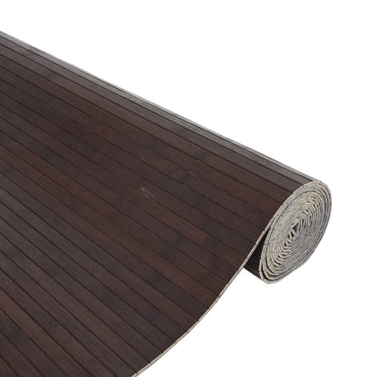 Tappeto Rettangolare Marrone Scuro 80x400 cm in BambÃ¹