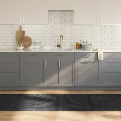 Tappeto Rettangolare Grigio 80x500 cm in BambÃ¹