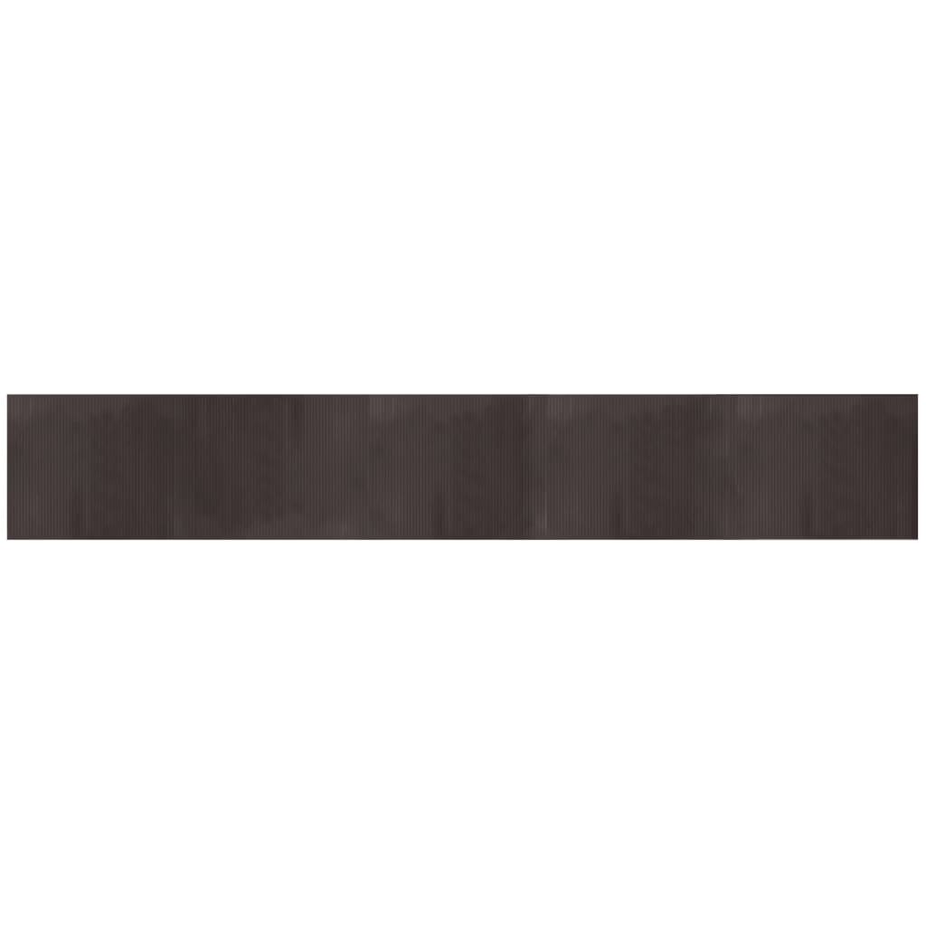 Tappeto Rettangolare Marrone Scuro 80x500 cm in BambÃ¹