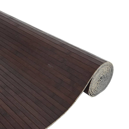 Tappeto Rettangolare Marrone Scuro 80x500 cm in BambÃ¹