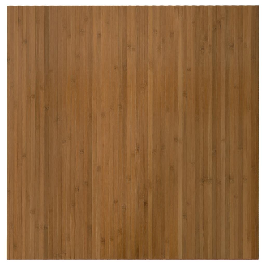 Tappeto Rettangolare Marrone 100x100 cm in BambÃƒÆ’Ã‚Â¹