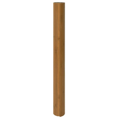 Tappeto Rettangolare Marrone 100x100 cm in BambÃƒÆ’Ã‚Â¹