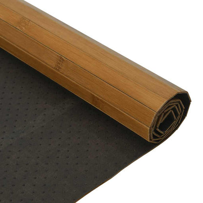 Tappeto Rettangolare Marrone 100x100 cm in BambÃƒÆ’Ã‚Â¹