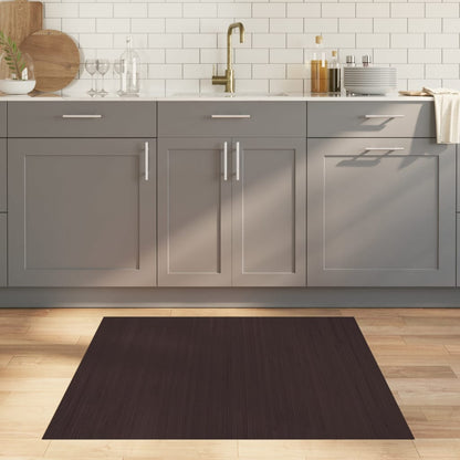 Tappeto Rettangolare Marrone Scuro 100x100 cm in BambÃ¹