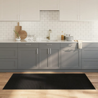 Tappeto Rettangolare Nero 100x200 cm in BambÃ¹