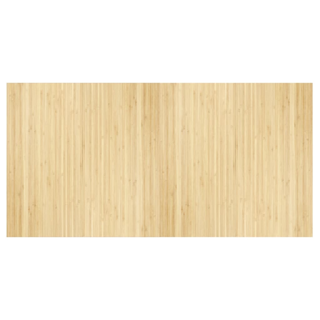 Tappeto Rettangolare Naturale Chiaro 100x200 cm in BambÃ¹