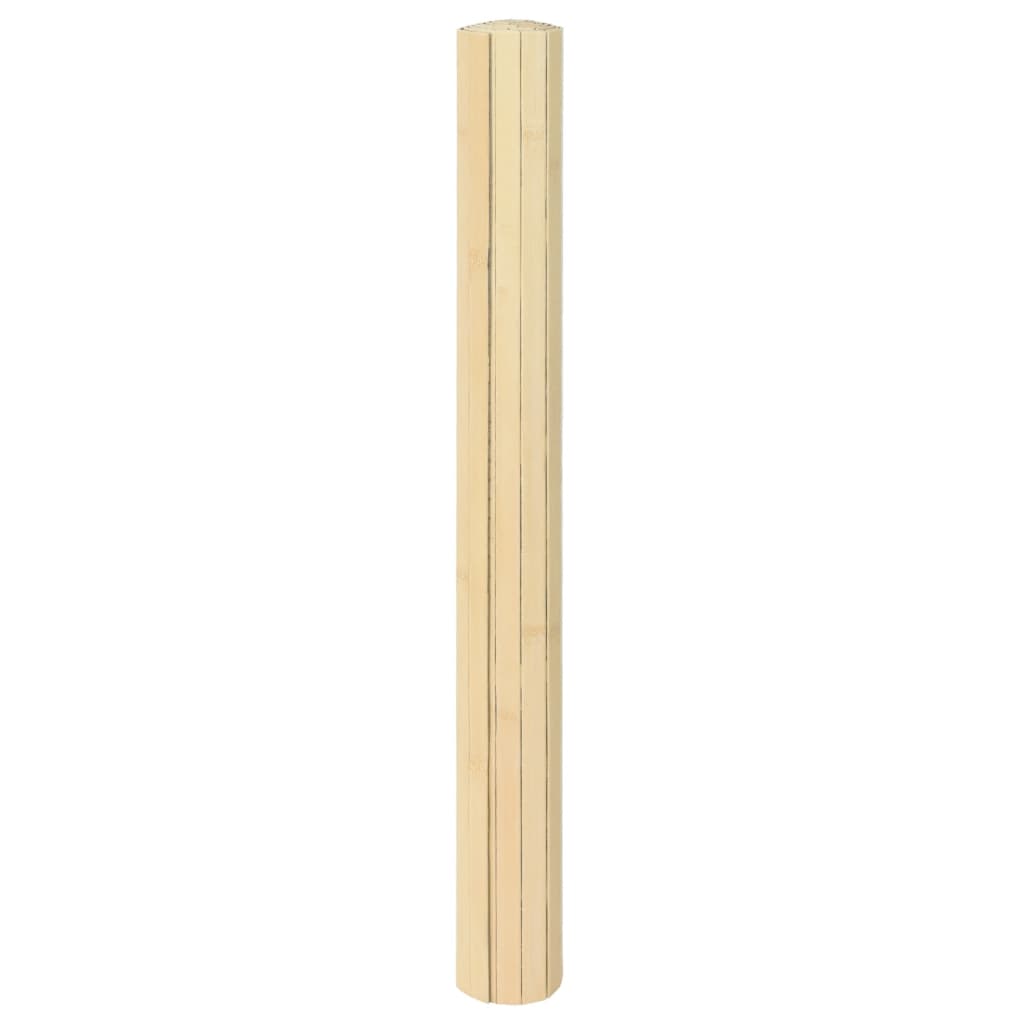 Tappeto Rettangolare Naturale Chiaro 100x200 cm in BambÃ¹