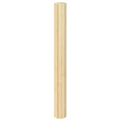 Tappeto Rettangolare Naturale Chiaro 100x200 cm in BambÃ¹