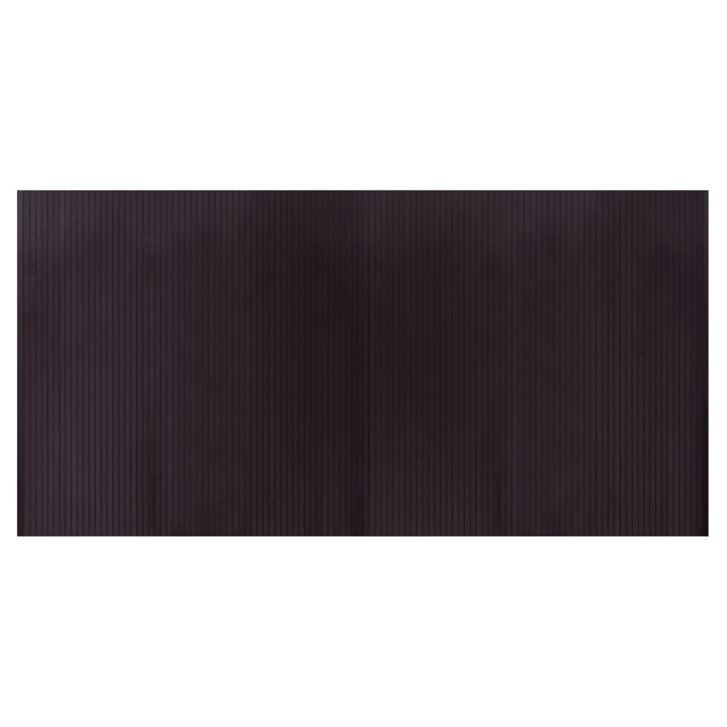 Tappeto Rettangolare Marrone Scuro 100x200 cm in BambÃ¹