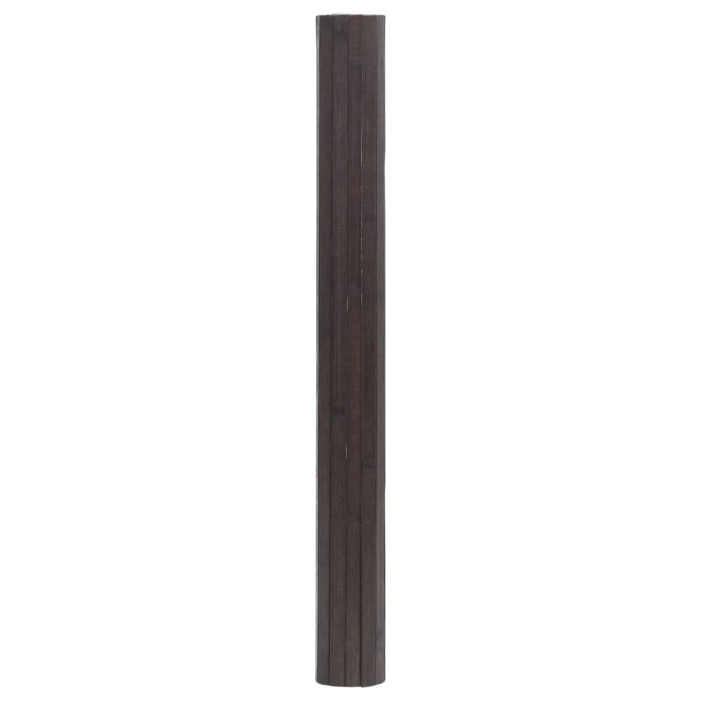 Tappeto Rettangolare Marrone Scuro 100x200 cm in BambÃ¹