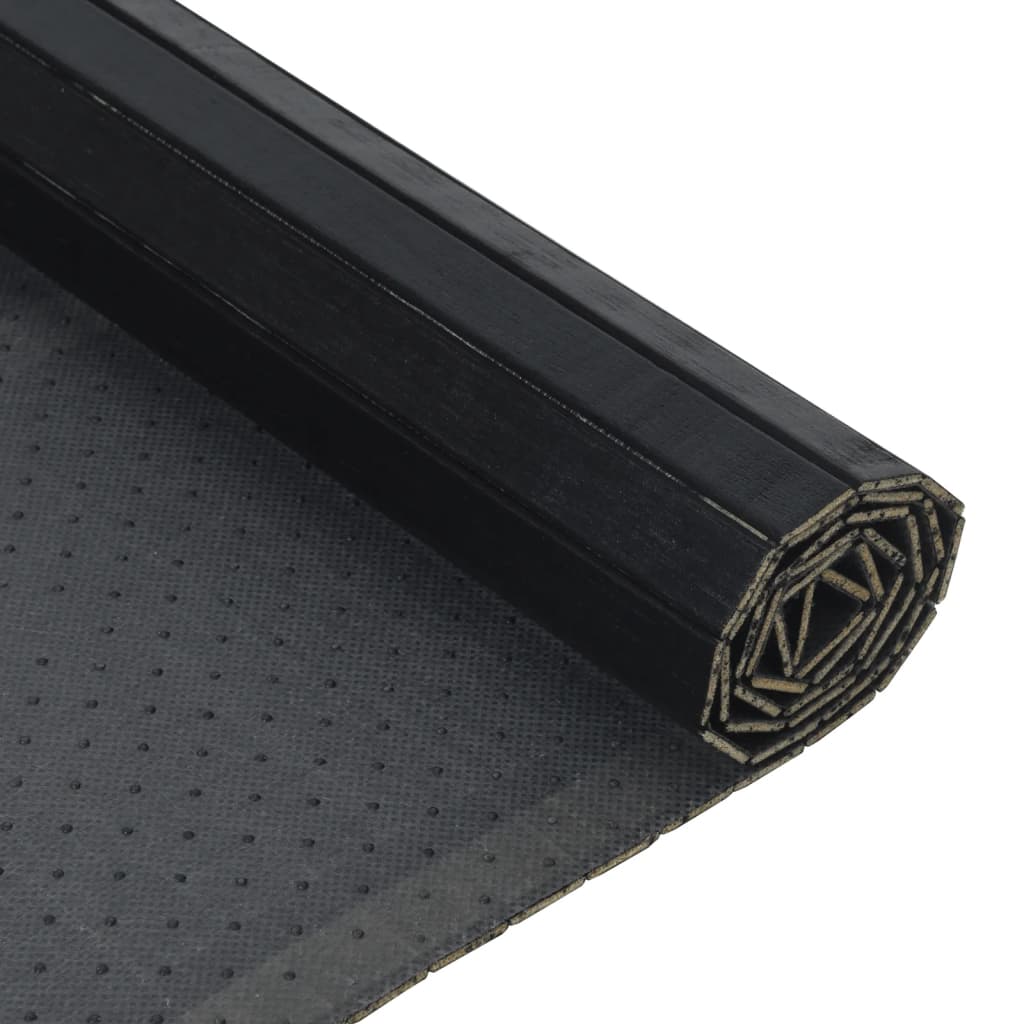 Tappeto Rettangolare Nero 100x300 cm in BambÃ¹