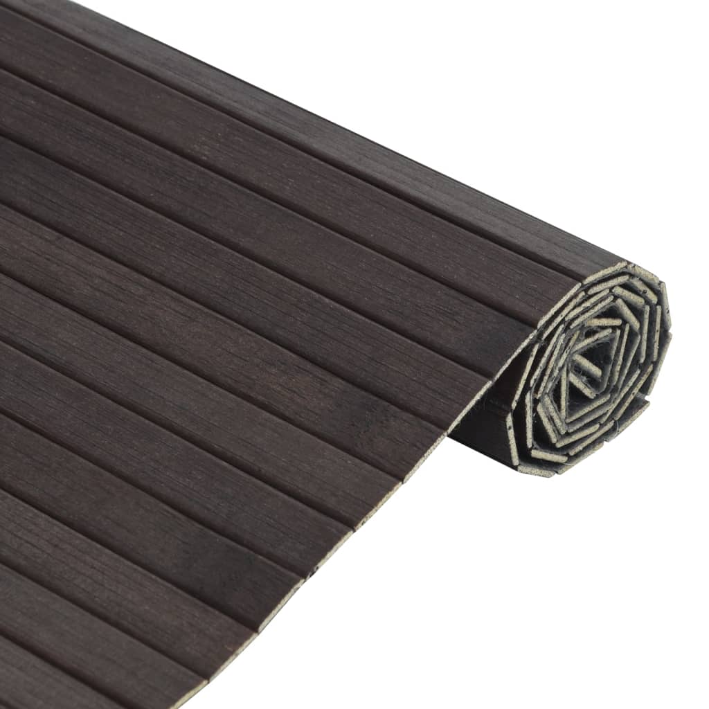 Tappeto Rettangolare Marrone Scuro 100x300 cm in BambÃ¹