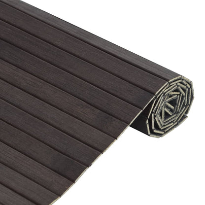 Tappeto Rettangolare Marrone Scuro 100x300 cm in BambÃ¹