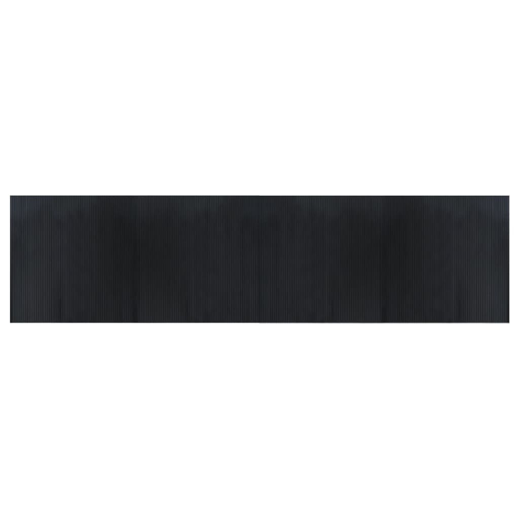 Tappeto Rettangolare Nero 100x400 cm in BambÃ¹