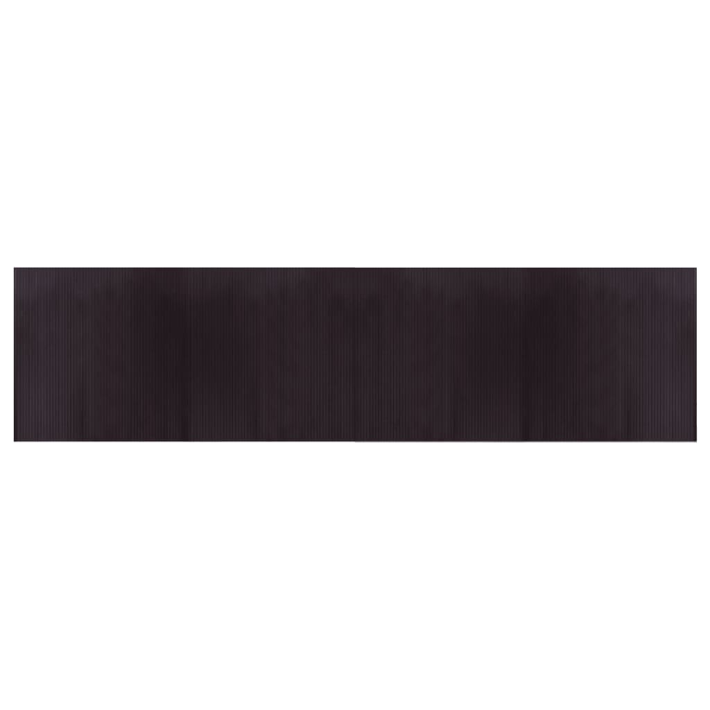 Tappeto Rettangolare Marrone Scuro 100x400 cm in BambÃ¹