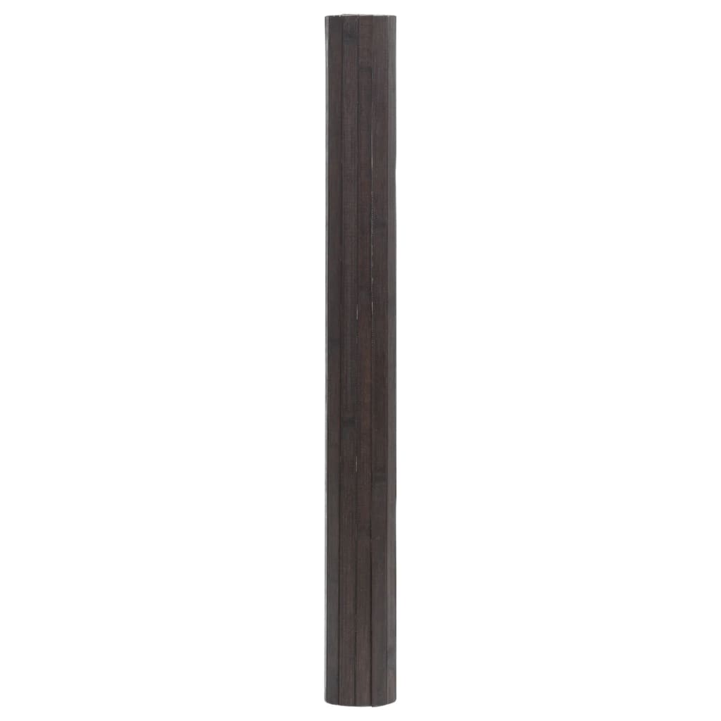 Tappeto Rettangolare Marrone Scuro 100x400 cm in BambÃ¹