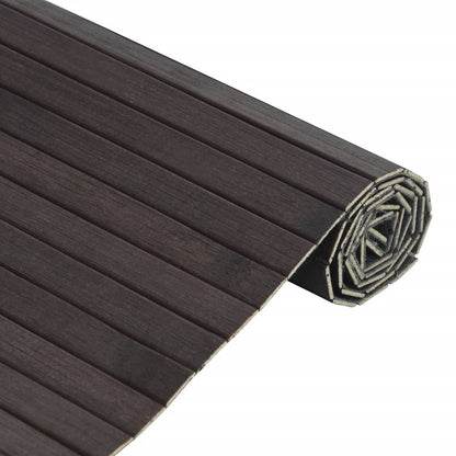 Tappeto Rettangolare Marrone Scuro 100x400 cm in BambÃ¹