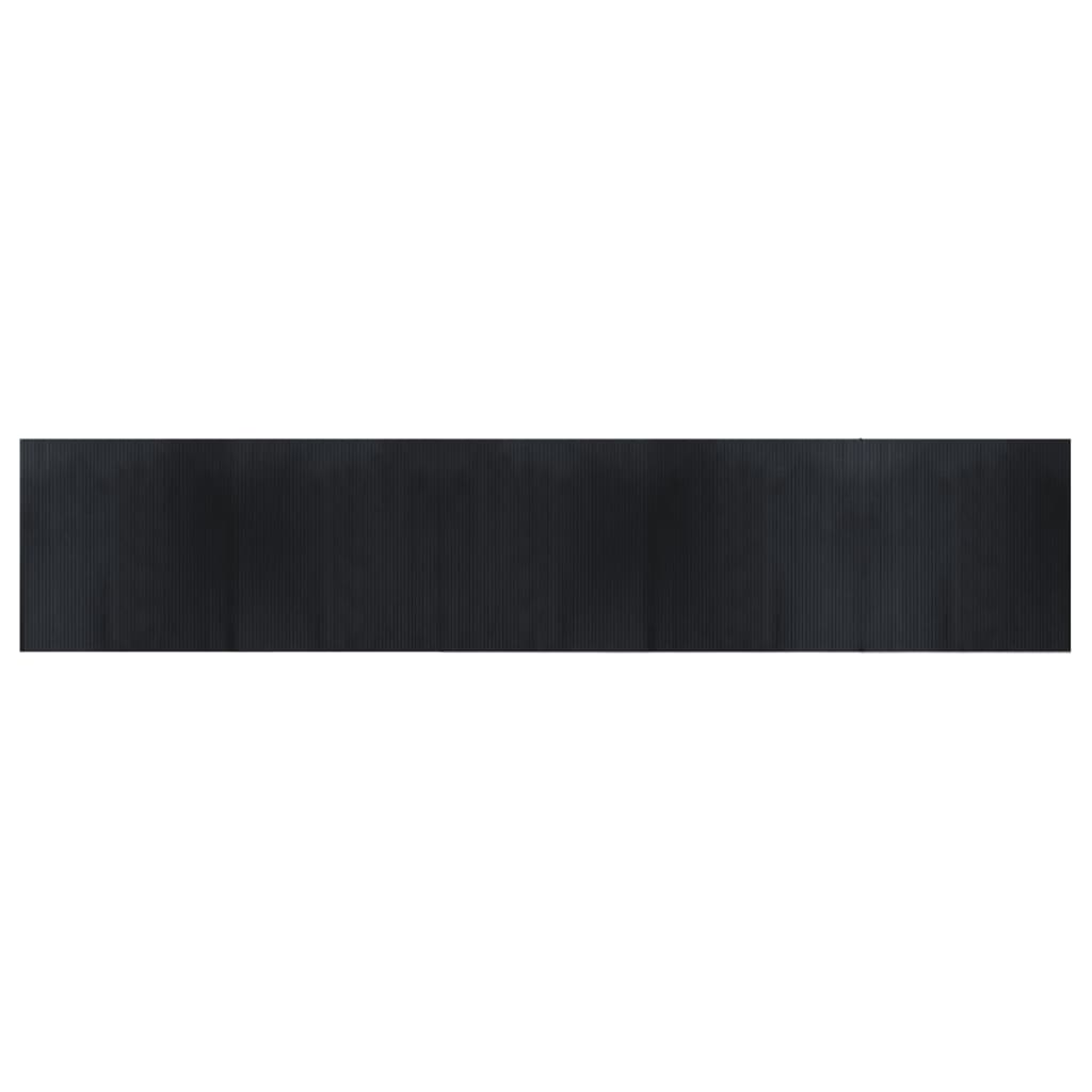 Tappeto Rettangolare Nero 100x500 cm in BambÃ¹