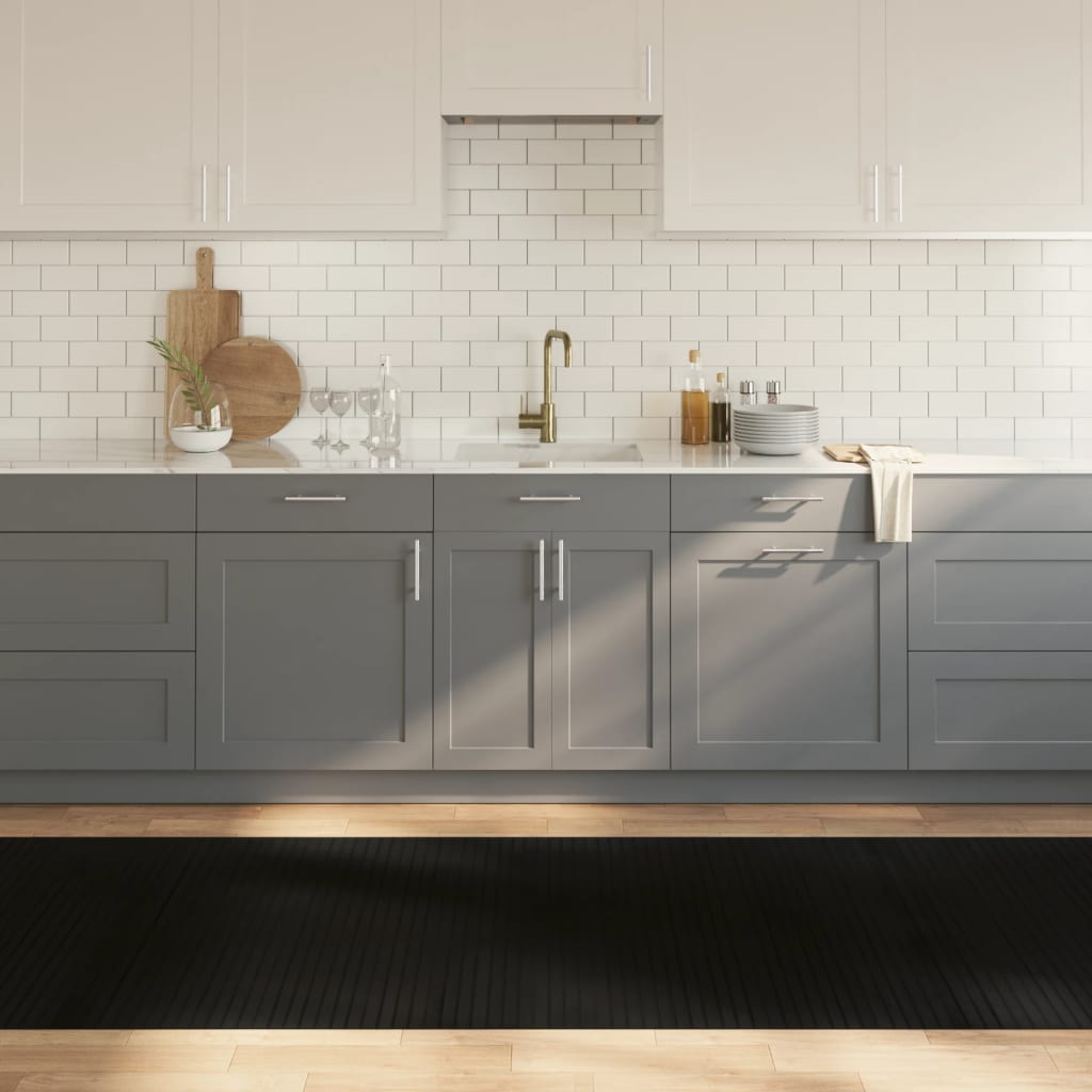 Tappeto Rettangolare Nero 100x500 cm in BambÃ¹