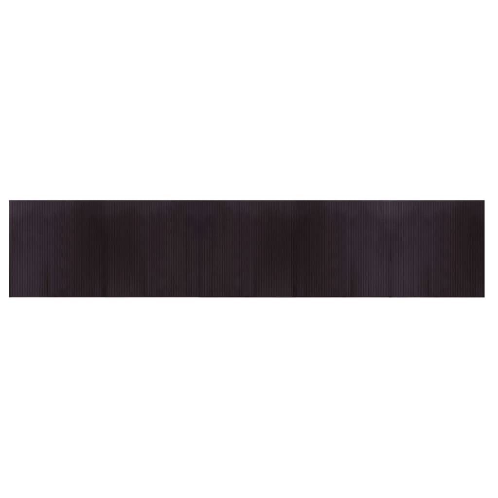 Tappeto Rettangolare Marrone Scuro 100x500 cm in BambÃ¹
