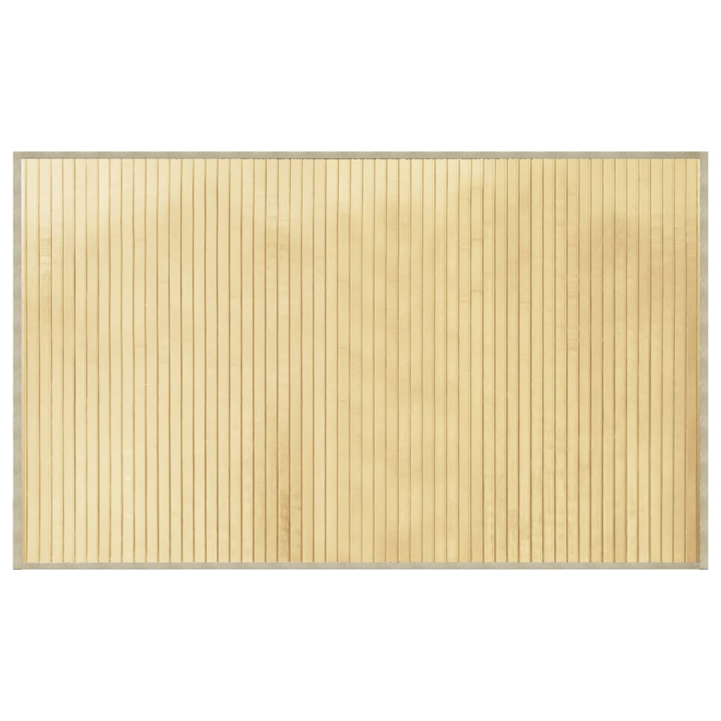 Tappeto Rettangolare Naturale Chiaro 60x100 cm in BambÃ¹