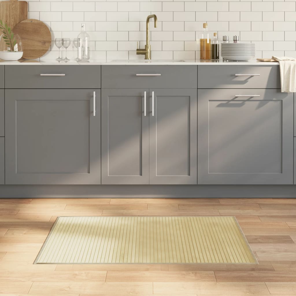 Tappeto Rettangolare Naturale Chiaro 60x100 cm in BambÃ¹