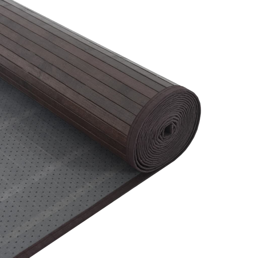 Tappeto Rettangolare Marrone Scuro 60x100 cm in BambÃ¹