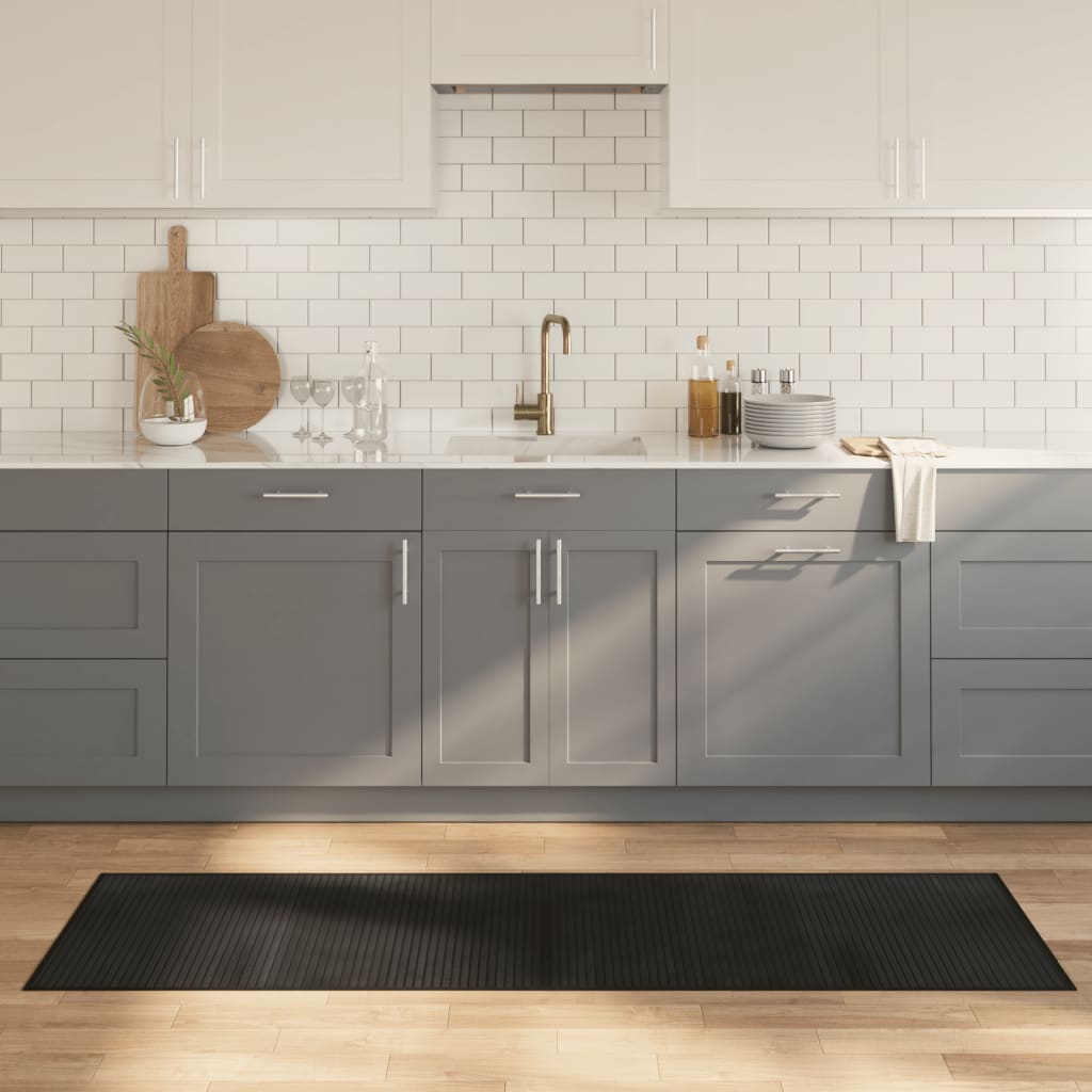 Tappeto Rettangolare Nero 60x200 cm in BambÃ¹