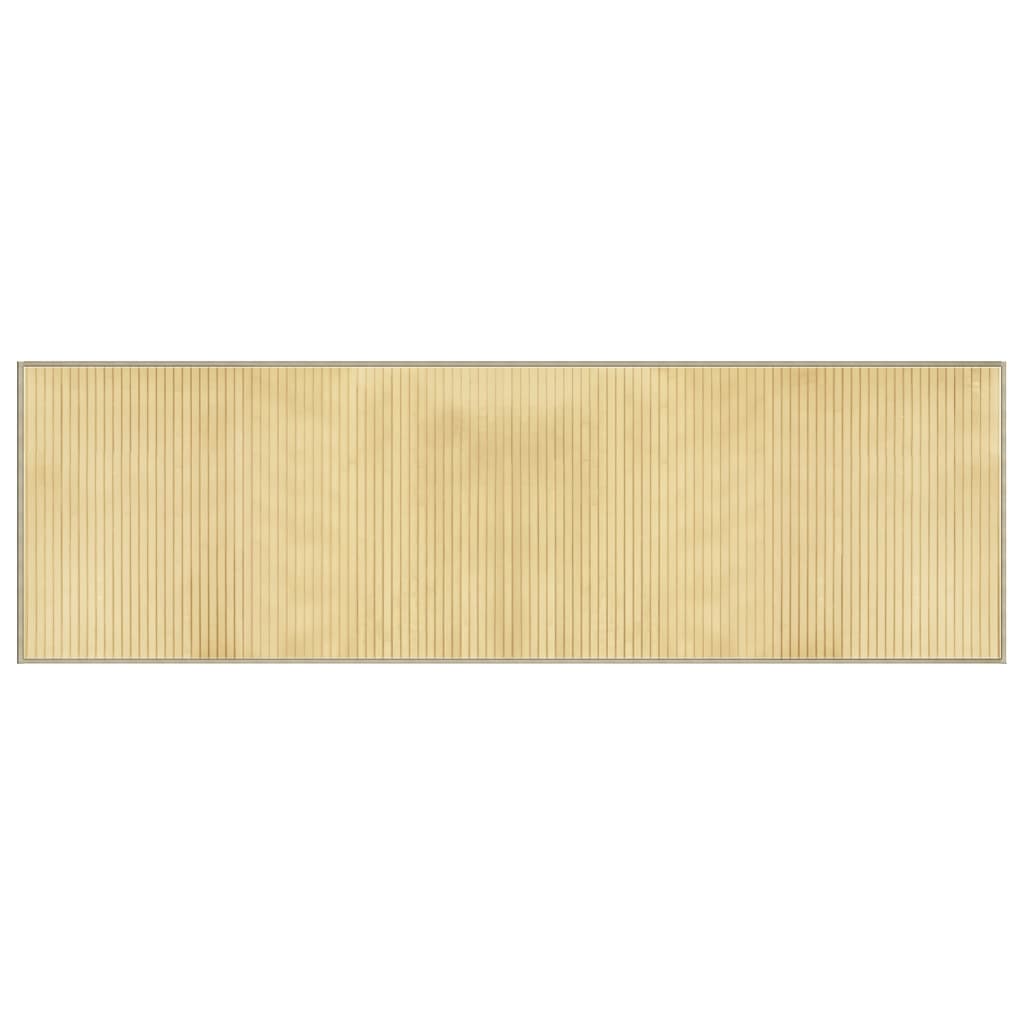 Tappeto Rettangolare Naturale Chiaro 60x200 cm in BambÃƒÂ¹