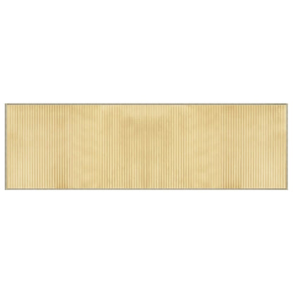 Tappeto Rettangolare Naturale Chiaro 60x200 cm in BambÃƒÂ¹