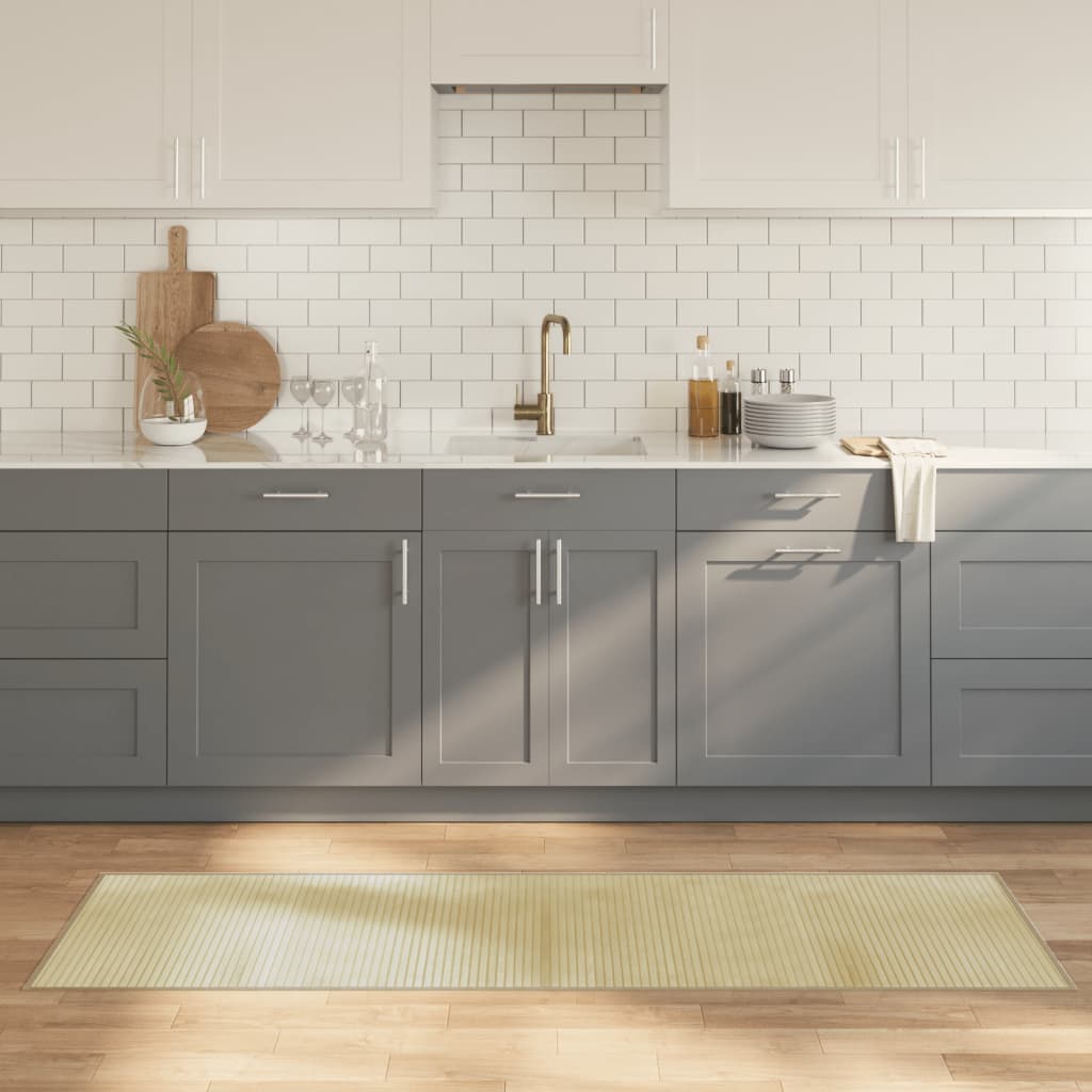 Tappeto Rettangolare Naturale Chiaro 60x200 cm in BambÃƒÂ¹
