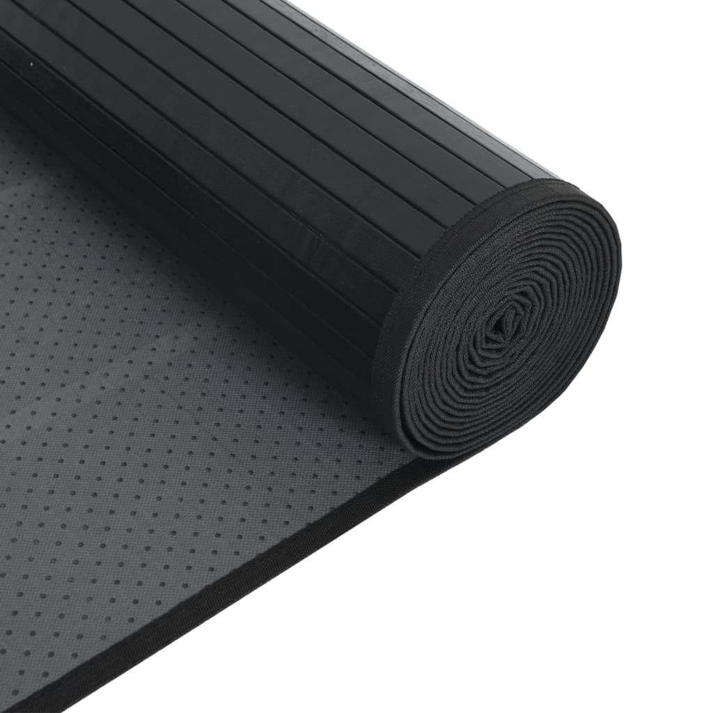 Tappeto Rettangolare Nero 70x100 cm in BambÃƒÂ¹