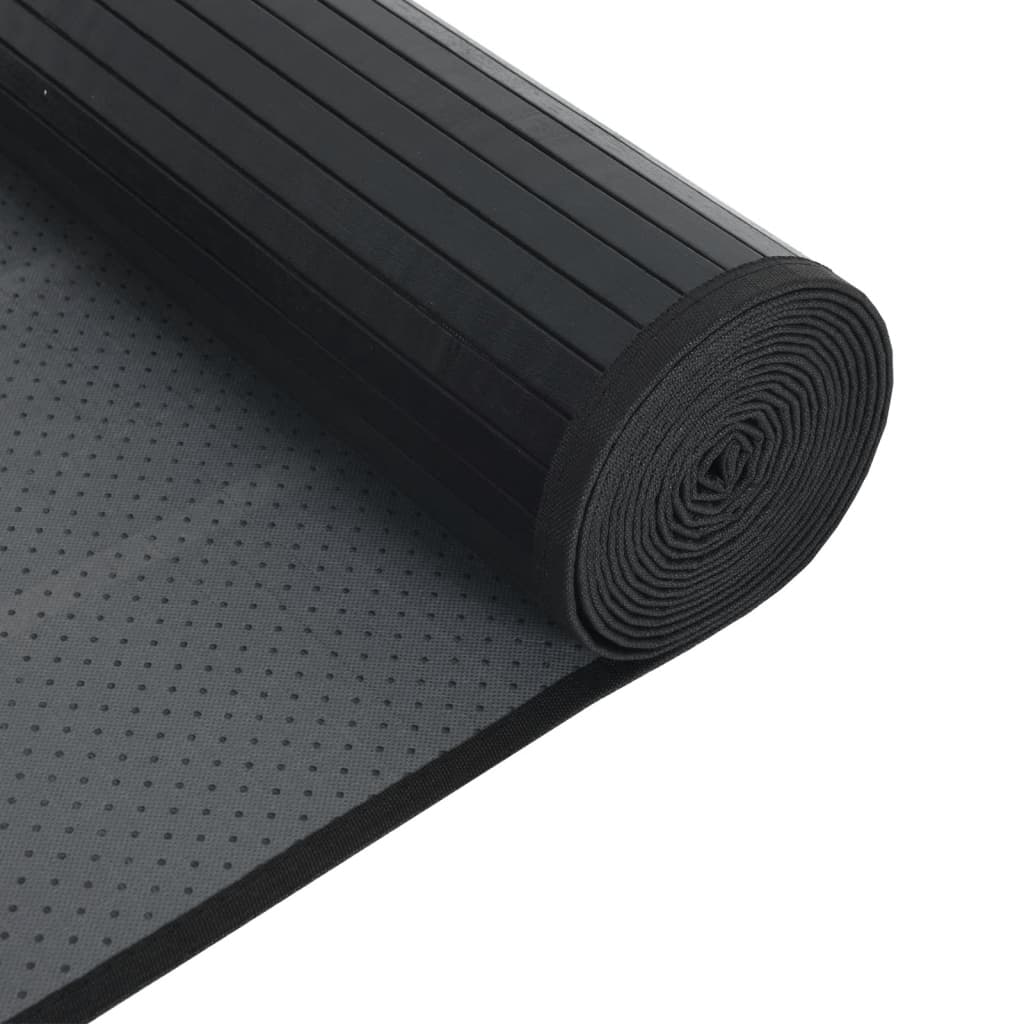 Tappeto Rettangolare Nero 70x200 cm in BambÃ¹