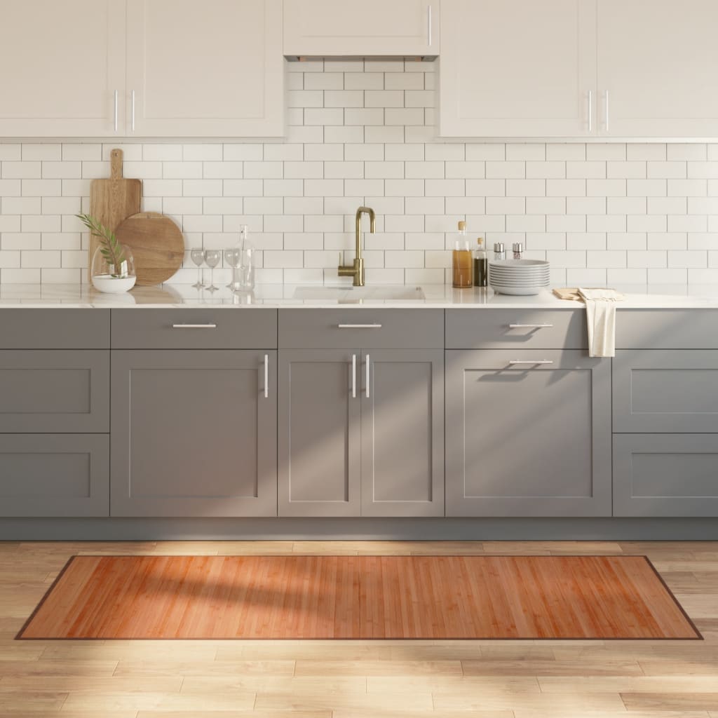 Tappeto Rettangolare Marrone 70x200 cm in BambÃ¹