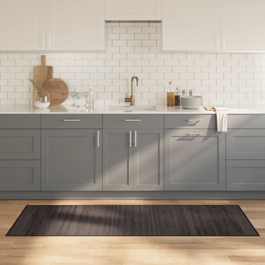 Tappeto Rettangolare Marrone Scuro 70x200 cm in BambÃ¹