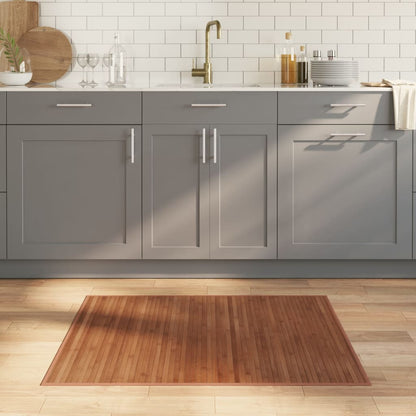 Tappeto Rettangolare Marrone 80x100 cm in BambÃ¹