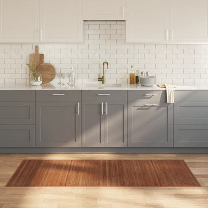 Tappeto Rettangolare Marrone 80x200 cm in BambÃƒÂ¹