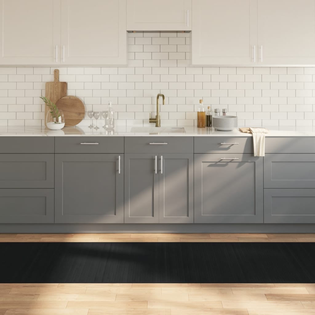 Tappeto Rettangolare Nero 80x300 cm in BambÃ¹