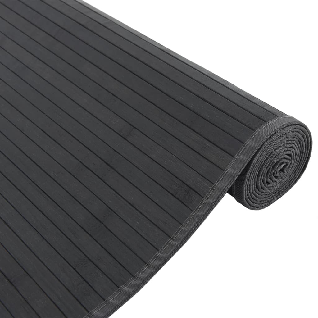 Tappeto Rettangolare Nero 80x400 cm in BambÃ¹
