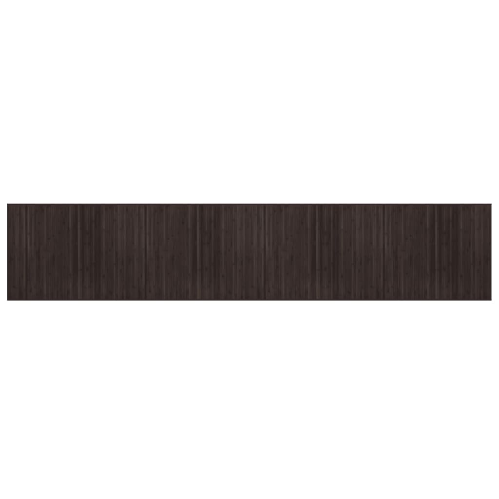 Tappeto Rettangolare Marrone Scuro 80x400 cm in BambÃ¹