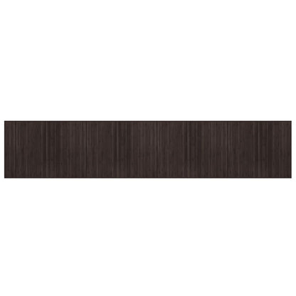 Tappeto Rettangolare Marrone Scuro 80x400 cm in BambÃ¹