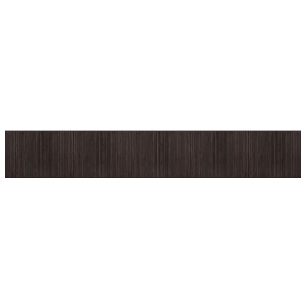 Tappeto Rettangolare Marrone Scuro 80x500 cm in BambÃ¹