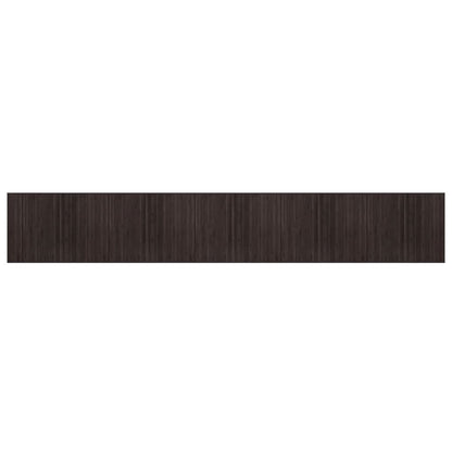 Tappeto Rettangolare Marrone Scuro 80x500 cm in BambÃ¹