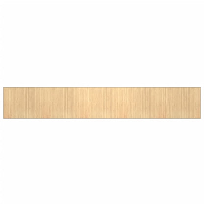 Tappeto Rettangolare Naturale Chiaro 80x1000 cm in BambÃ¹
