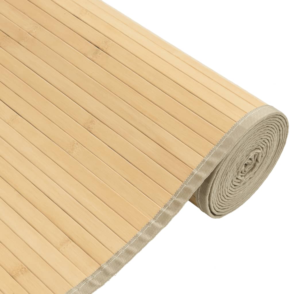 Tappeto Rettangolare Naturale Chiaro 80x1000 cm in BambÃ¹